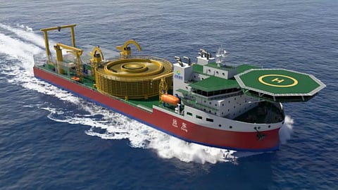 Rendering of Far East Cable's new cable laying vessel