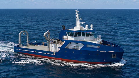 Rendering of UC San Diego's 38-metre hybrid research vessel