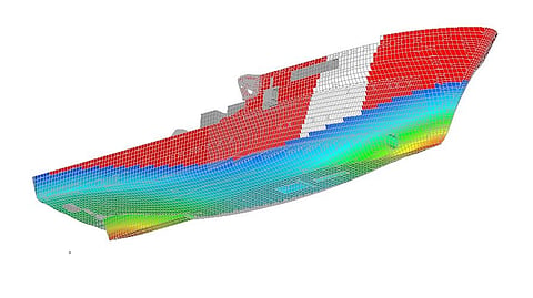 Application of finite element analysis in the design of a vessel's hull