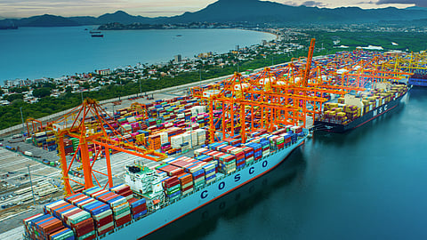 The Contecon Manzanillo terminal at the Port of Manzanillo, Mexico