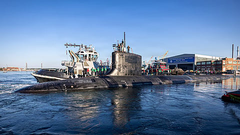 The US Navy Virginia-class nuclear-powered attack submarine USS North Dakota