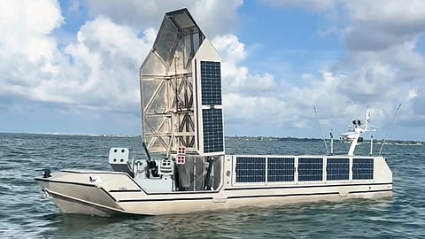The USV with the remote weapon station
