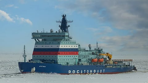 The Russian nuclear-powered icebreaker Arktika