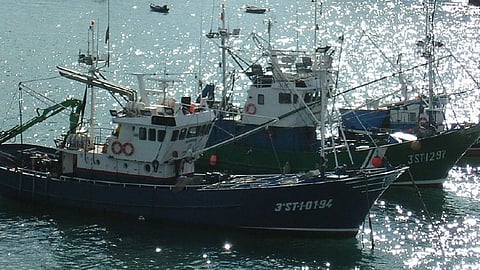 Fishing boats in the Bay of Biscay