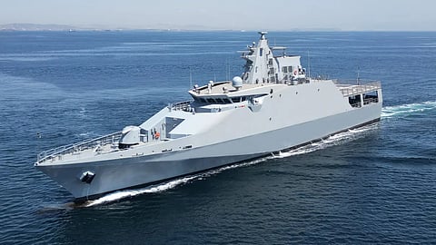 A 76-metre offshore patrol vessel from the same series as the Nigerian Navy's P203 and P204