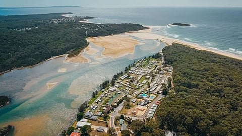 Lake Conjola’s ebb tide channel