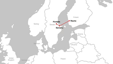 Fenno-Skan 2 interconnector map