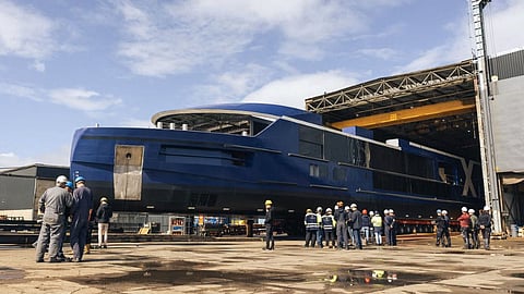 Celebrity Cruises floats out its first river cruise ship, the 135-metre Celebrity Compass, in Rotterdam