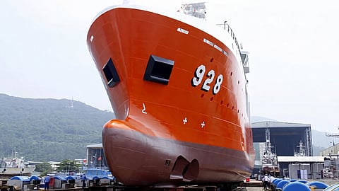 The launch of the Vietnam People's Navy's new 80-metre submarine rescue vessel, September 15, 2026