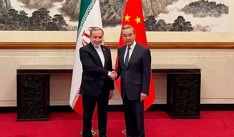 Iranian Foreign Minister Abbas Araghchi meeting with his Chinese counterpart Wang Yi in Beijing