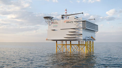 Concept render of offshore converter platform