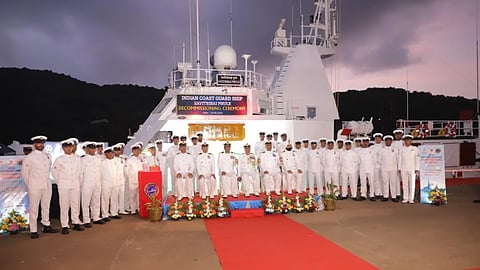 Decommissioning ceremony of the Indian Coast Guard Sarojini Naidu-class fast patrol vessel ICGS Savitribai Phule, September 19, 2026