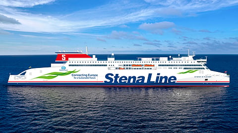 Rendering of a 214-metre hybrid ferry