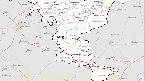 Map of Jigawa State in Nigeria