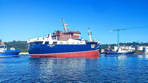 Launch of the 36.47-metre hybrid surface longliner Oventura