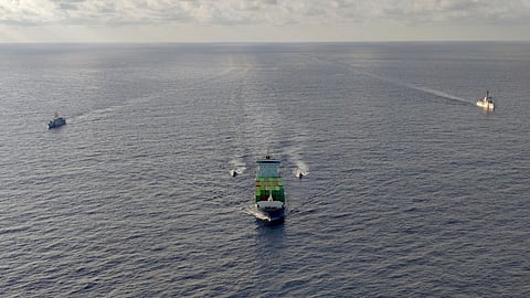 US Coast Guard vessels intercept the Cuba-bound cargo ship Grace suspected of carrying smuggled fuel