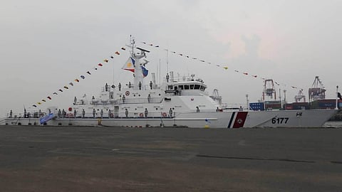 The Philippine Coast Guard patrol vessel BRP Sarangani, formerly the Taiwan Coast Guard Administration's Kinmen