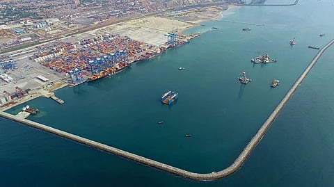 Aerial view of Tema Port, Ghana