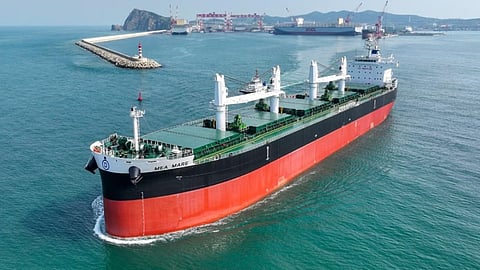 The 64,000DWT Mea Mare, one of three Ultramax vessels that Almi Marine Management ordered from Dalian COSCO KHI Ship Engineering