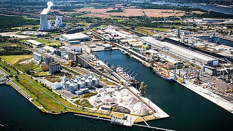 Euroports bulk terminal in Rostock, Germany