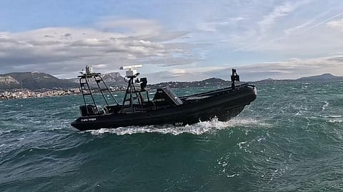 A SEAir USV underway