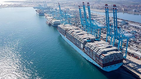 Container vessels at the Port of Algeciras