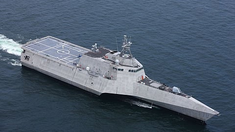 The USS Charleston, a US Navy Independence-class littoral combat ship