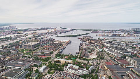 Severnaya Verf (Northern Shipyard) in St. Petersburg, Russia