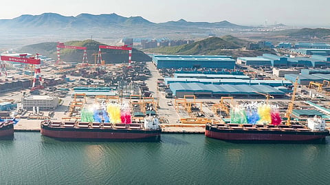 Hengli Heavy Industry's shipyard in Dalian, China