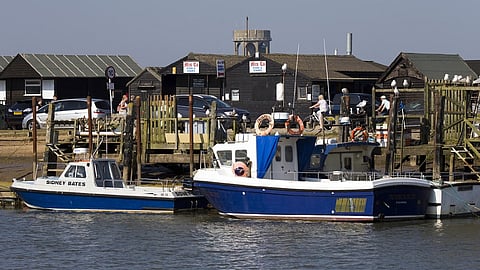 Fishing boats in Southwold Harbour, Suffolk