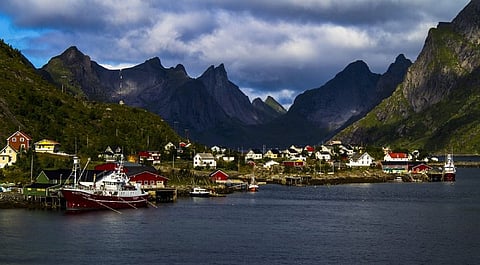 A fishing village in Norway