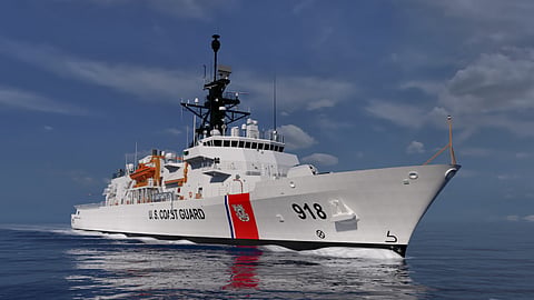 Rendering of a US Coast Guard Heritage-class offshore patrol cutter