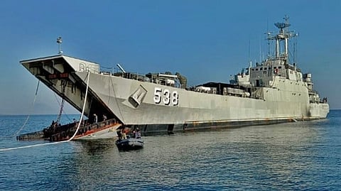 The Indonesian Navy landing ship KRI Teluk Hading in an undated photo (Photo: Indonesian Navy)