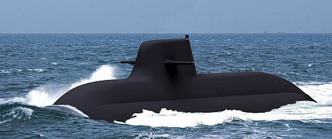 Rendering of a U212NFS submarine