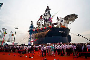 Naming ceremony of circular ultra-deepwater drilling rig