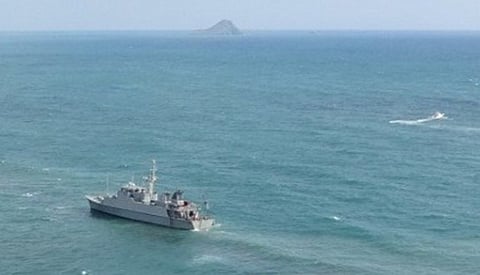 Spanish warship runs aground during aircraft salvage effort