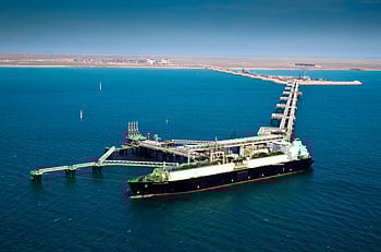 The Gorgon LNG project located off the coast of Western Australia gorgon