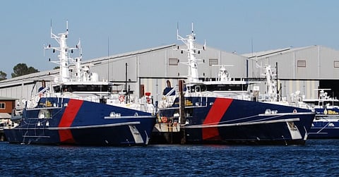 A lineup of Cape-class patrol boats of the Australian Border Force (Photo: Austal)