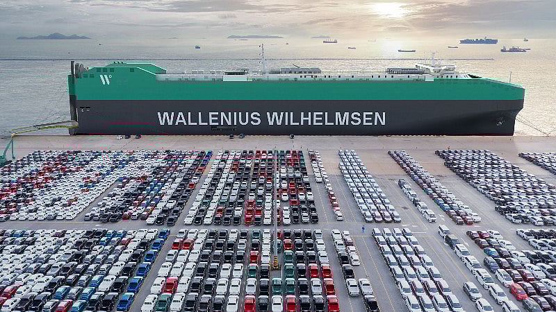 WALLENIUS WILHELMSEN 船模型 TOLEDO - ワレニウス・ウィルヘルムセンの自動車運搬船関門東航