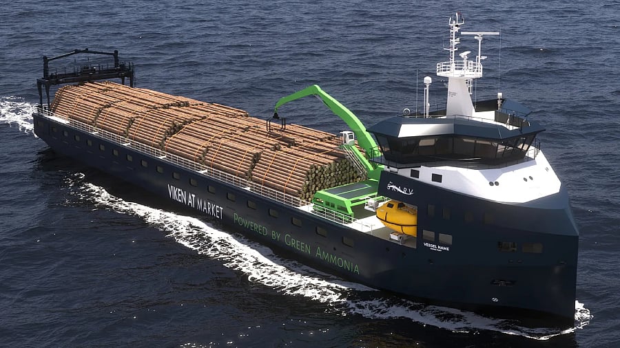 Norwegian partnership to introduce ammonia-powered vessel for timber ...