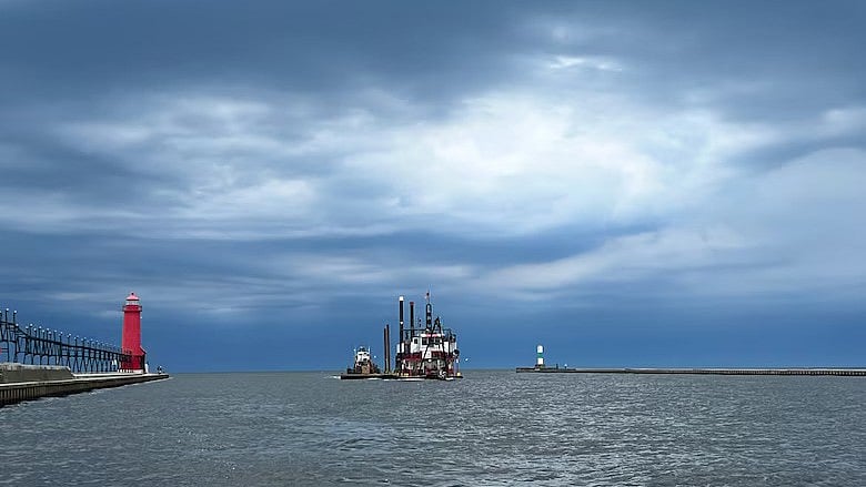 USACE Detroit begins dredging Grand Haven outer harbor