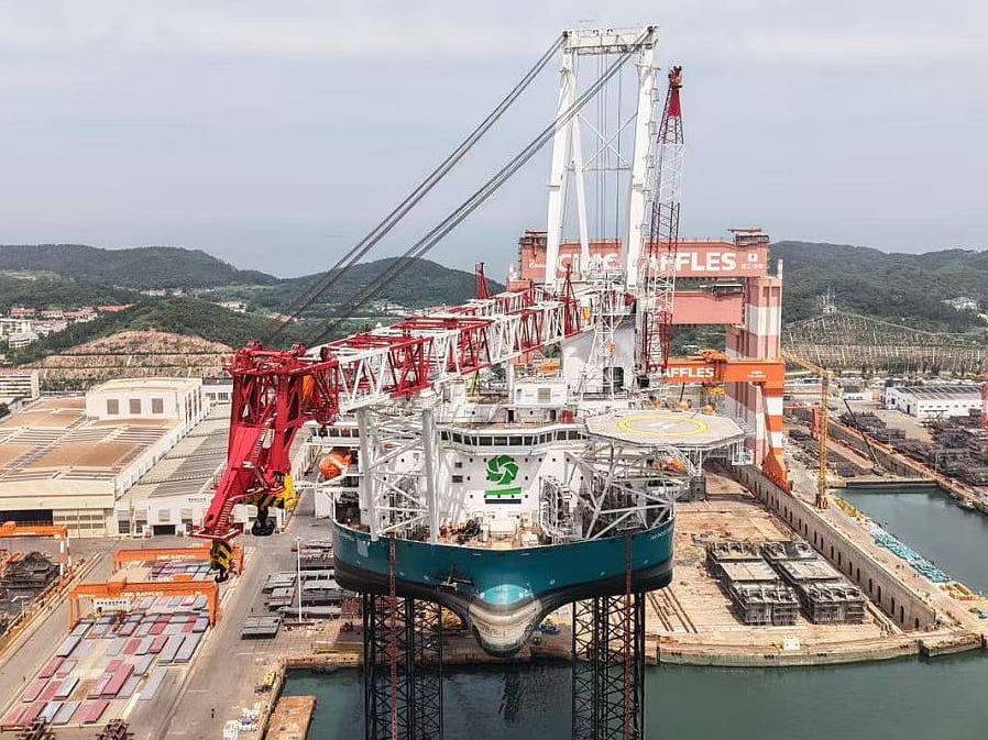 First in new series of turbine installation jackups joins DEME's fleet