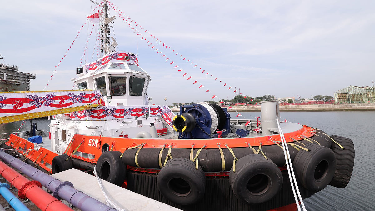 Canadian naval support tug, all-electric newbuild for Singapore