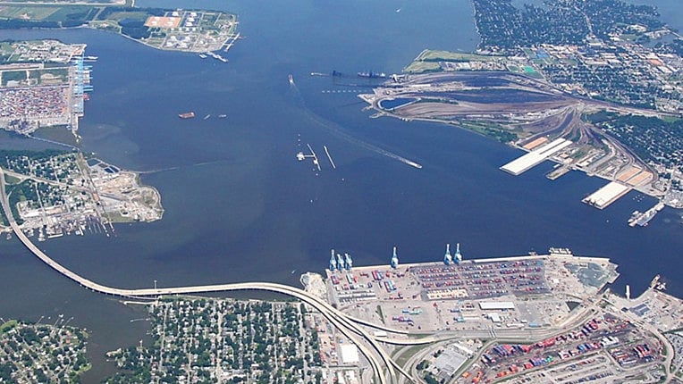 Construction completed on new commercial shipping channel and harbour