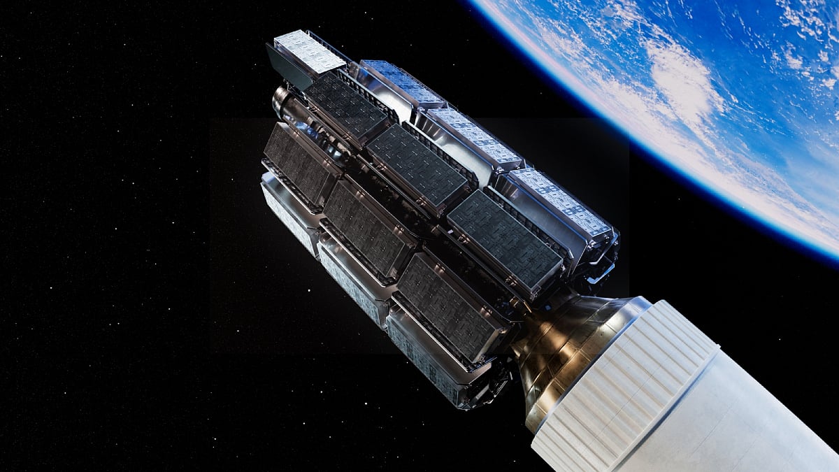 Artist's impression of an Amazon Leo satellite