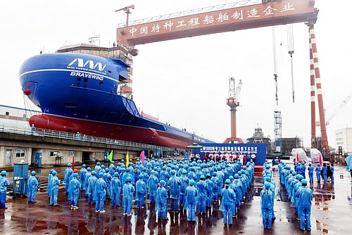Jiangsu Zhenjiang launches second offshore wind transport ship for UWL
