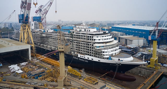 Holland America Line’s third Pinnacle-class ship hits the water