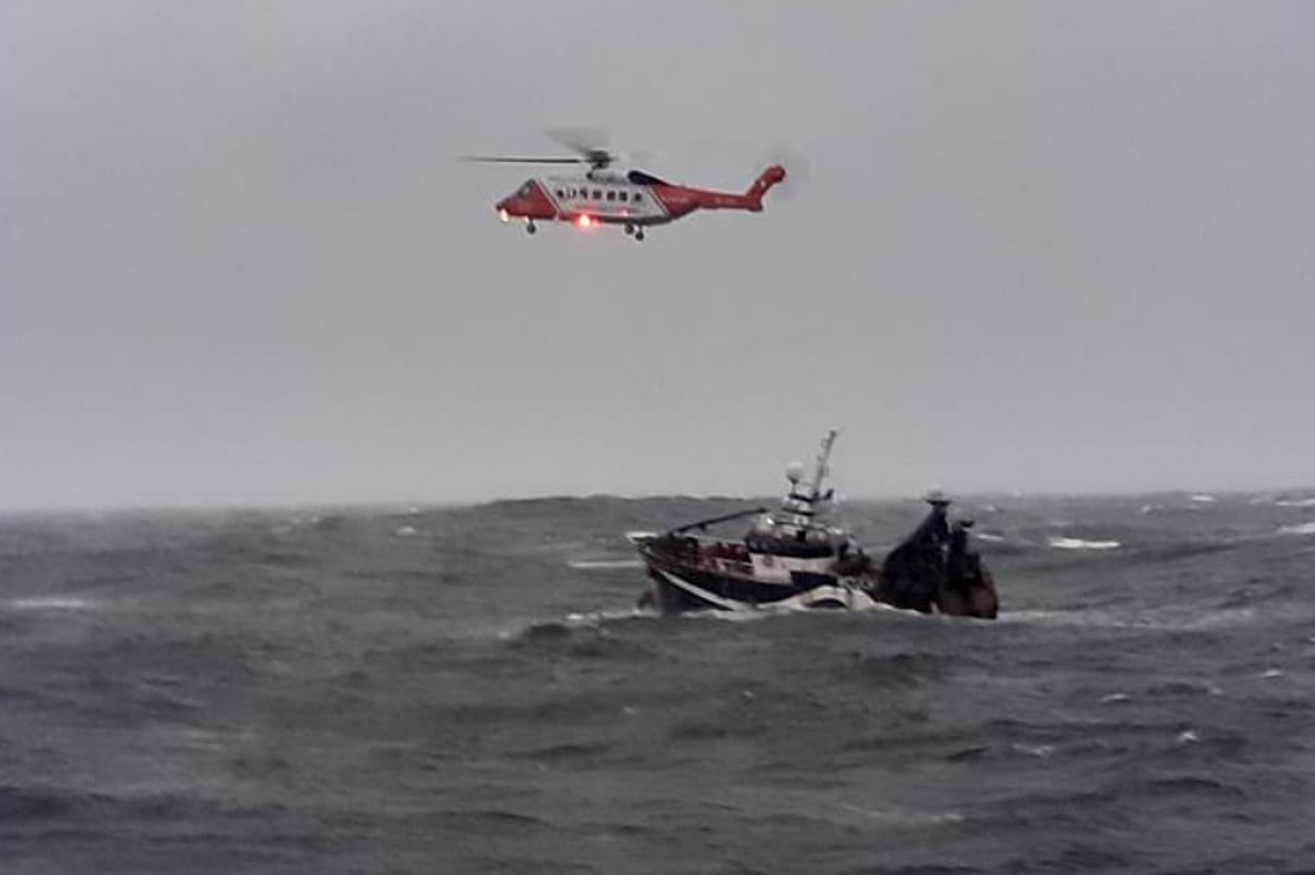 Crews of distressed tug, fishing boat rescued in rough seas off West ...