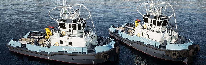 Tidewater orders harbour and firefighting tug pair