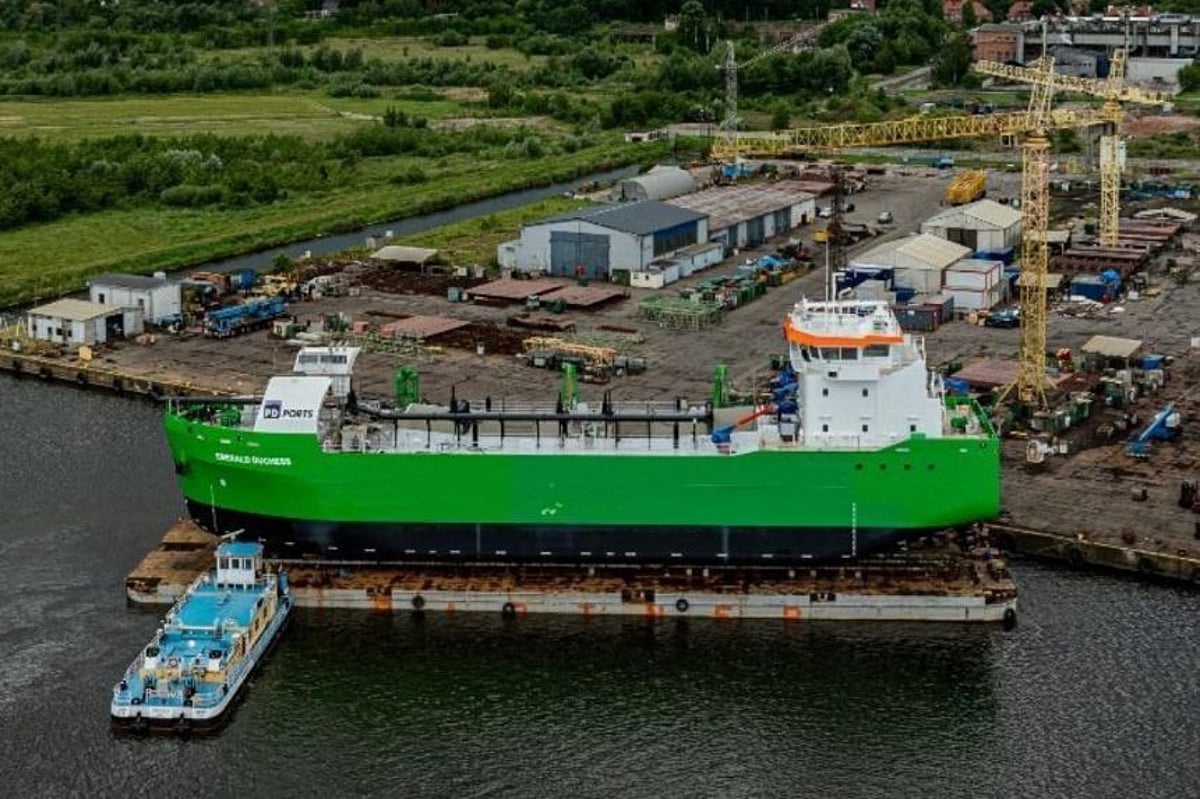PD Ports’ newest hybrid dredger floated out